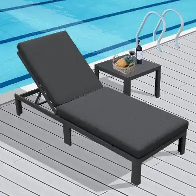 NICESOUL Patio Aluminum Chasie Lounge With Table, View more