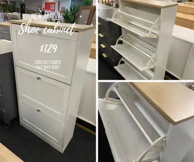 Modern White Shoe Storage Cabinet, View more