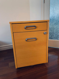 IKEA Wood 3-Drawer + Filing Cabinet