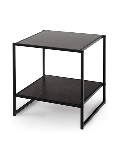 Wood and Metal 20 Inch Side Table - Espresso Color, View more