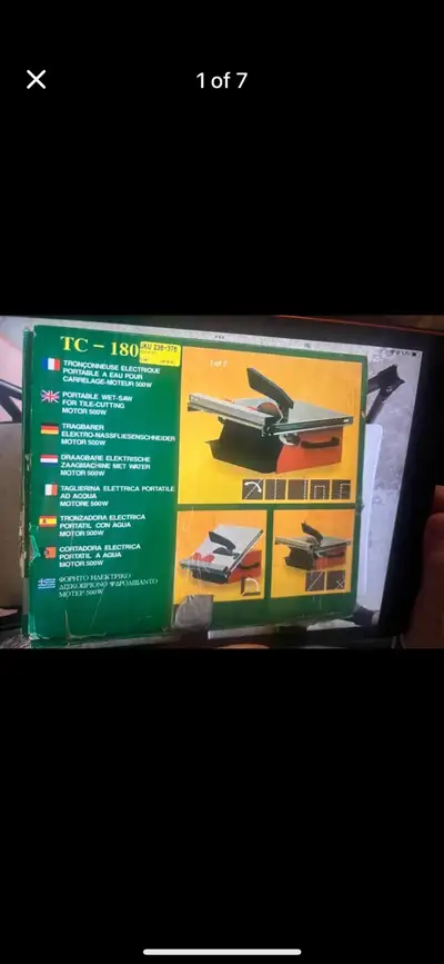 Wet Saw Portable Sealy TC-180 Professional Tile, View more