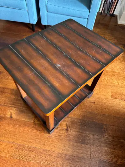 Rustic Wood End Table, View more