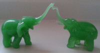 Green Glass Elephants