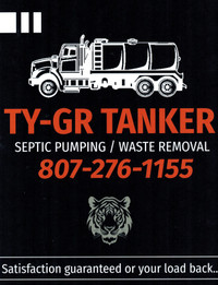Septic tank cleaning. Vacuum truck service. Rainy River District
