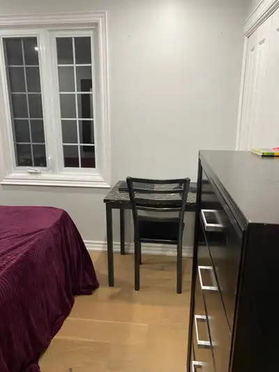 Private room available for rent on upper level with shared kitchen and washroom. Fully finished . No...