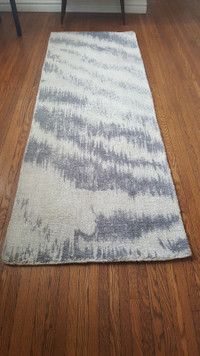 West Elm Wool Runner - Diffused Zebra print