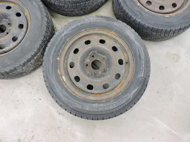 17-Inch Rims 5X4.75 Bolt Pattern With Dunlop Snows  P225/65R17 in Tires & Rims in Stratford - Image 3