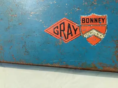 Well used Gray/Bonney flat tool box, View more
