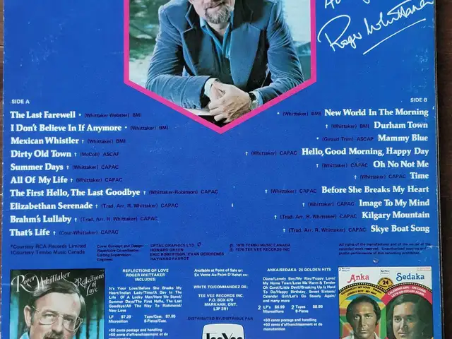 Roger Whittaker 3 Lps TMT 2255, TA 1056 & TMT 3518 in Arts & Collectibles in Calgary - Image 6