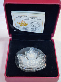 2018 Canada $20 30th Anniversary of the Silver Maple Leaf Shaped