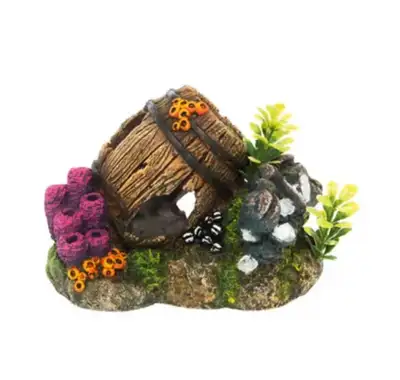 Barrel aquarium ornament , View more