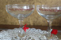 40th Anniversary Champagne Glasses (pair)