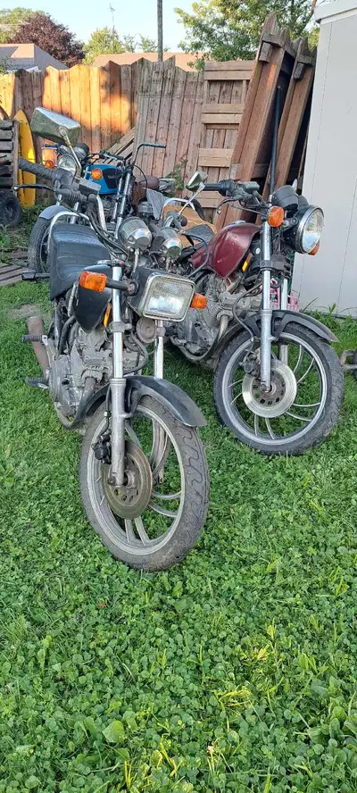 Black one (83) just came out of storage, cleaned the tank added some fresh fuel with the choke on it...