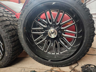 24x12 XF-240 wheels with 35x12.50R24 tires(4tires and rims)