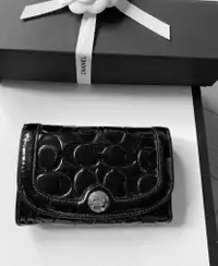 Authentic black leather coach wallet 