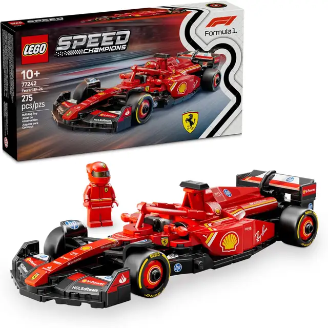 New Lego 77242 Speed Champions Ferrari SF-24 F1 Race Car
