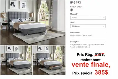 100%NEUF! LE PLUS PRIX! Des lits et des meubles à Liquidation!!!, View more