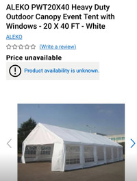 For Sale NEW 20x40 Event Tent