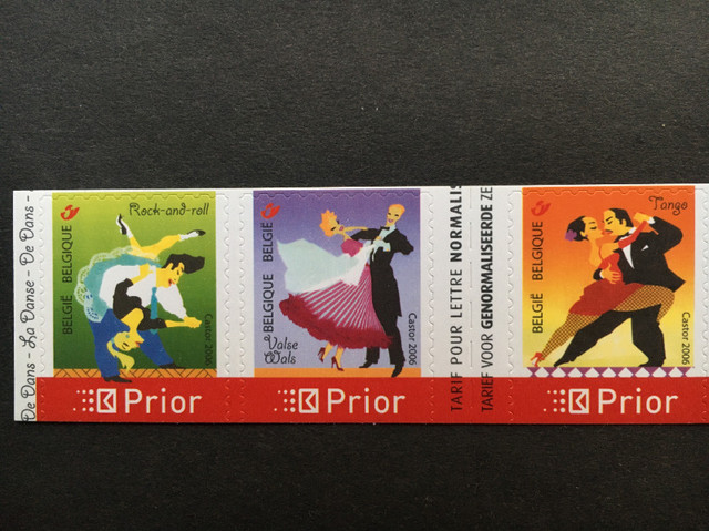 TIMBRES, SÉRIE COMPLÈTE, BELGIQUE 2006, DANSE, cinq timbres. dans Art et objets de collection  à Longueuil/Rive Sud - Image 2