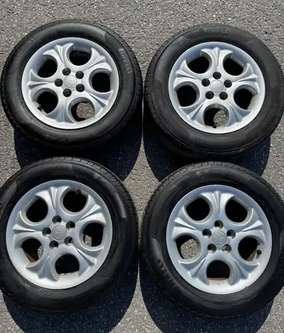 195/65/15 Pirelli P4 plus all season tires with 1 summer of use on a sold 2018 Toyota Corolla. Tires...