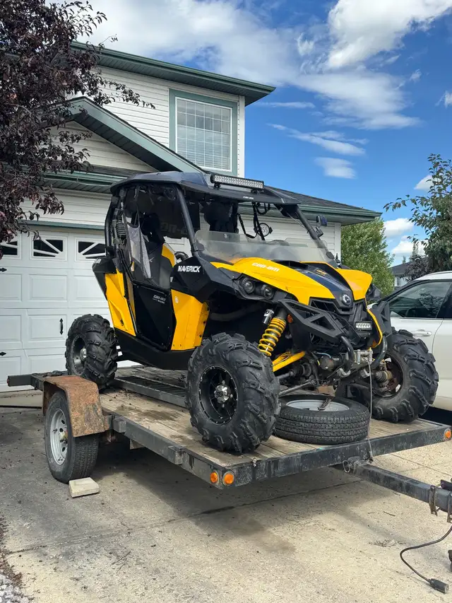 2013 CanAm Maverick 1000R (including trailer) in ATVs in Strathcona County - Image 3