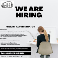 We Are Hiring Freight Administrator