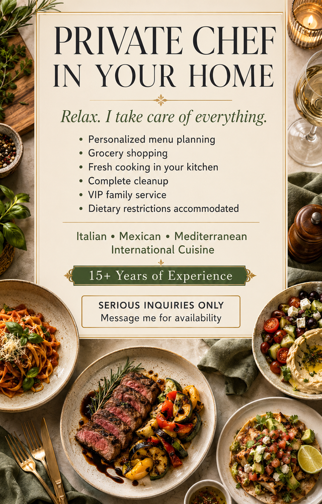 An Elevated Private Chef Experience in Your Home