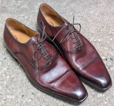 Fine Men's 9.5 Magnanni Spain Cap Toe Oxford Leather Dress Shoes, View more