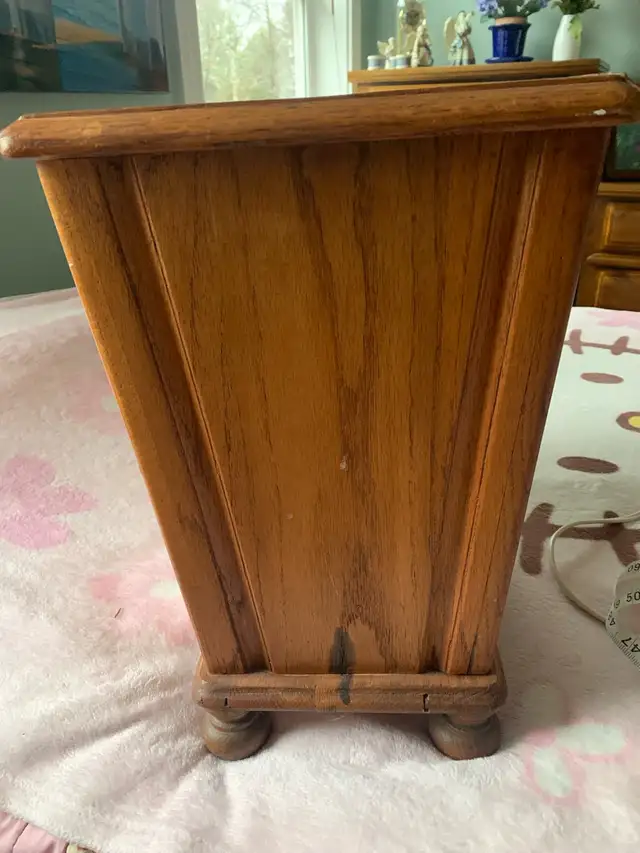 Solid oak waste paper basket in Other in Bedford - Image 3