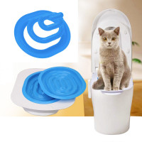 Cat Toilet Training Kit Kitten Litter Tray Plastic Pet WC Mat