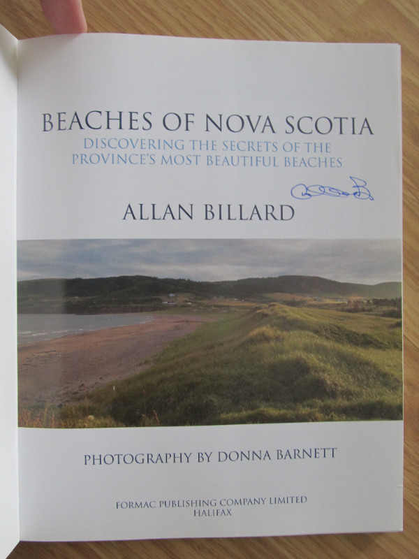 BEACHES OF NOVA SCOTIA by Allan Billard - 2015 Signed in Non-fiction in City of Halifax - Image 2
