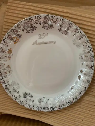 Gorgeous serving plates for 25th wedding anniversary, View more