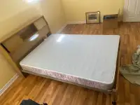 Bed frame double with box spring 