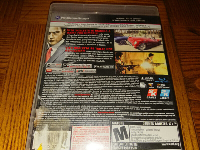 MAFIA 2 for PlayStation 3, COMPLETE in Other Business & Industrial in Guelph - Image 3