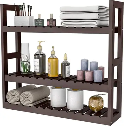 3-Tier Bamboo Shelf – Wall Mount or Free Standing, View more