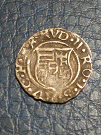 Beautiful 1581 Rudolf II Kingdom of Hungary silver denar