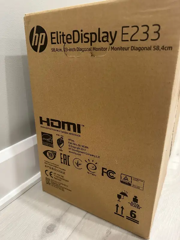 Brand New in Box HP EliteDisplay E233 23" inch Full HD Monitor in Monitors in Mississauga / Peel Region - Image 7