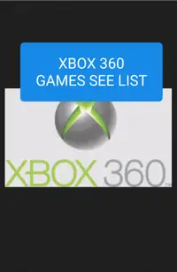 XBOX 360 GAMES SEE LIST BELOW