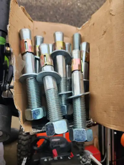 9 3/4inch concrete lag bolts 15 each, View more
