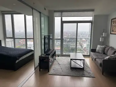 A bright, modern one-bedroom condo at Bathurst and Fort York. The condo is across the street from FI...