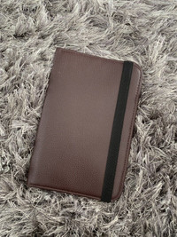 Leather brown and purple  tablet / IPad  case (2)