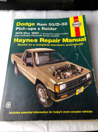 HAYNES 1979 - 1993 DODGE RAM 50 / D-50 & RAIDER MANUAL #M0384