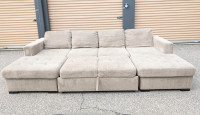 Sectional Couch with Pullout Bed (Sofa Bed) & Storage Chaise