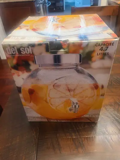 New Cold Beverage Dispenser In box, new, never used. 4.7 Litres capacity $20 o.b.o. Thanks!