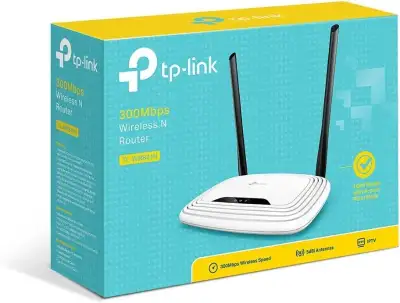 TP-Link N300 WiFi Router (TL-WR841N) - 2 x 5dBi High Power Anten, View more