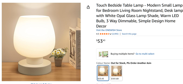 2 Pack Touch Bedside Lamps 3 Way Dimmable E26 Table Lamp White G in Indoor Lighting & Fans in Oshawa / Durham Region - Image 10