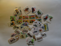 STAMPS - MOTORCYCLES // TRAINS - for collectors or crafting