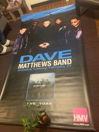 Dave Matthews Band HMV Promotional Vinyl Wall Banner - 84 " X 47