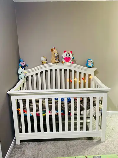 FREE — White Baby Crib with Mattress, View more