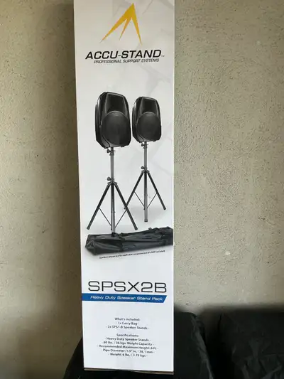 2 Heavy Duty Aluminum Speaker Stands, View more